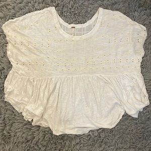 Free people white flowy top